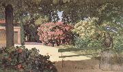 Frederic Bazille The Terrace at Meric oil painting on canvas